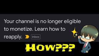 Youtube Monetization Disabled. How to re apply #monetizationdisabled