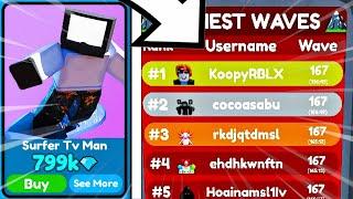  WTF!!?  NEW UNITS *BEAT* ENDLESS WAVE 167!!  TOP 1 ENDLESS - Toilet Tower Defense (Roblox)