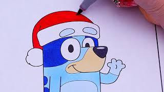 Bluey Christmas Coloring | Ohuhu Art Markers @ohuhuart_official