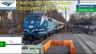 Chasing the Metro North Railroad Employee Holiday Train across the Harlem & Hudson lines!