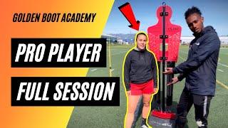 FULL FEMALE PRO PLAYER SOCCER TRAINING SESSION!