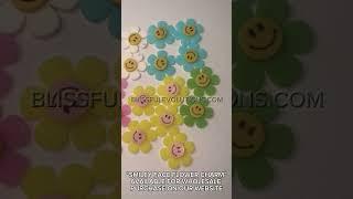 Smiley Face Flower Charm - This wholesale charm option is avail on blissfulevolutions.com #charms