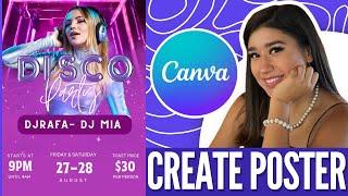 How to make a poster using canva| Canva AI poster generator  (Step-by-step in 2024)