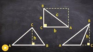 How to find height and understand the formula for area of an oblique triangle