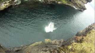 Cliff Jumping and Gymnastics in the Faroe Islands (Við Gjógv)