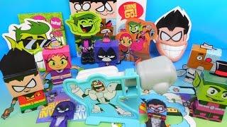 2015 TEEN TITANS GO! SET OF 5 WENDY'S FAST FOOD COLLECTIBLES VIDEO REVIEW