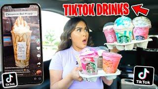 TRYING VIRAL TikTok STARBUCKS DRINKS! **secret menu**