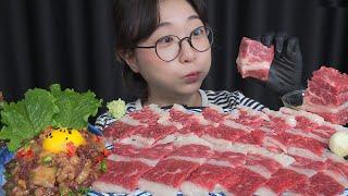 씹을수록 고소한 차돌박이육회 매력Mukbang eating show