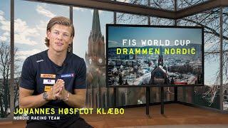 Fischer Nordic l Drammen FIS World Cup Stage Intro Johannes Hoesflot Klaebo 23l24