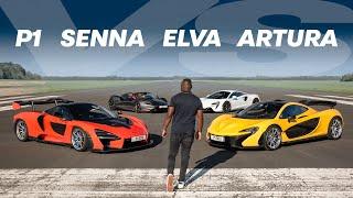 P1 vs Senna vs Elva vs Artura: McLaren Showdown!