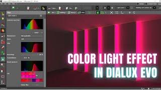 Color Light Effects in Dialux Evo: RGB Switching & Color Filters