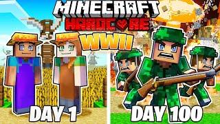 Saya Bertahan 100 HARI dalam PERANG di HARDCORE Minecraft!