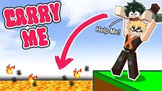 Roblox CARRY ME With Bakugo And Deku 【FUNNY MOMENTS】