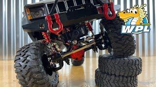 WPL C14 Axle Servo Mount - JX 17g Servo - Adjustable Steering Link Install - Run Video