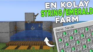 YAPIMI KOLAY İP/ZÜMRÜT FARMI !! Minecraft: İp & Zümrüt Farmı Nasıl Yapılır l Minecraft Sistemler