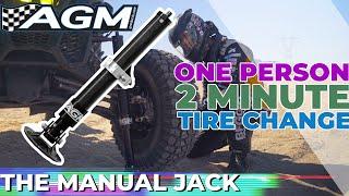 2 Minute UTV Tire Change by YOURSELF | AGM Manual Jack Demo