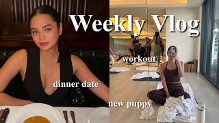 WEEKLY VLOG | life lately, valentines date, new puppy, yoga 