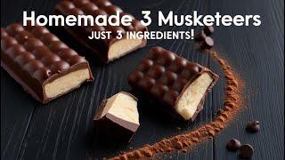 "Easy Homemade Three Musketeers Bars – Only 3 Ingredients!"