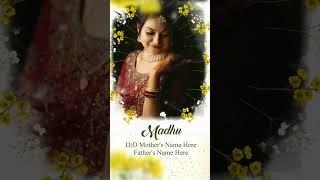 yellow flower  Wedding invitation Project II Edius 7.8.9 .10 I Vertical invitation II2023 Download