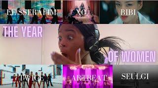 The Women Are Winning (LESSERAFIM, ARTBEAT, TWICE, BIBI, XG, SEULGI) | KPop MV Reaction