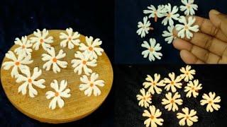 How to make  flower with clay / ক্লে দিয়ে শিউলি ফুল বানানো / Clay Flowers / Clay Craft