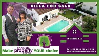 Spanish Property Choice Video Property Tour - Villa A1313 Arboleas, Almeria, Spain. 199,995€