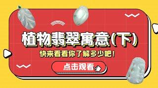 常見的植物翡翠雕刻件所代表的寓意你知道哪些？（下集）快點進來看一下吧！樹葉、竹節、壽桃、麥穗、玉米、葡萄。