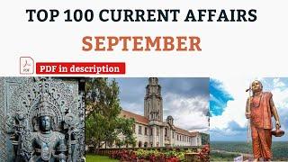 SEPTEMBER 2023 Important Current Affairs in Tamil|SEPTEMBER 2023 Monthly Current Affairs in Tamil