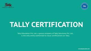 Tally Certification Video