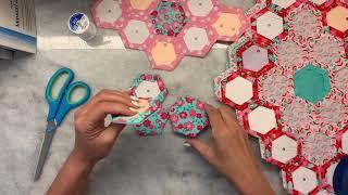 Nice Even Whip Stitches for EPP Hexagons | English Paper Piece Tutorial