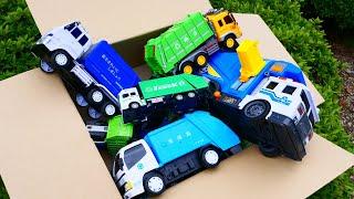 ごみ収集車 清掃車 ギミック色とりどり！！ 急な坂道を走行テスト！！  Garbage Truck Model Collection Drive Test A Steep Hill