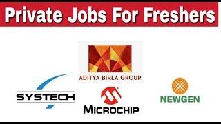 Private Jobs 2019 II Freshers Private Jobs II Apply Online II Learn Technical