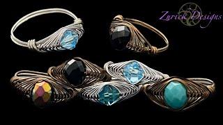 Wire Wrapping Tutorial- Easy Herringbone Weave Wire Beaded Rings- Great For Beginners!