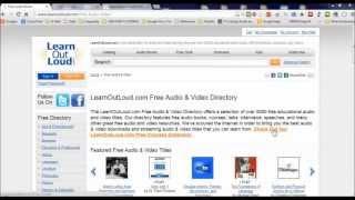 Video Tour: LearnOutLoud (Free educational MP3s, videos, & more)