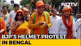 In Kolkata, BJP's Helmet Rally To Protest Against "Terror"