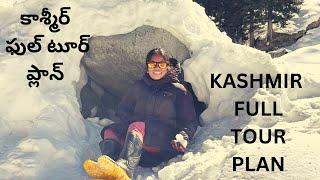 Kashmir Full tour plan with complete details in Telugu/Green Panther Vlogs