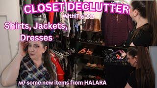 Closet Declutter – Shirts, Jackets, Dresses w/ Try-On + new clothes from Halara | Part 1