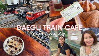 Visiting a Train Themed Cafe in Daegu ️ | Korea Vlog  | Read As A Dodo 