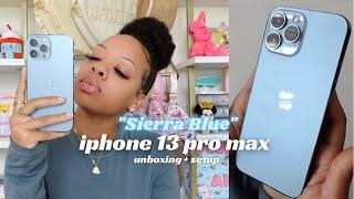 *SIERRA BLUE* IPHONE 13 PRO MAX | UNBOXING + SETUP | CAMERA TEST, CINEMATIC MODE + MORE