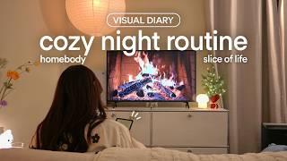 a homebody’s cozy winter night routine ️ slice of life visual diary