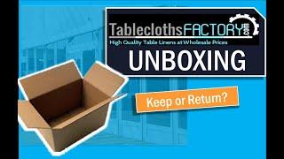 Tablecloths Factory Unboxing & Review