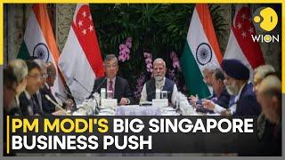 PM Modi in Singapore: Indian PM Modi meets CEOs of top Businesses in Singapore | WION