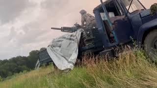 Ukrainian 2B9 Vasilek automatic 82 mm gun-mortar on a Gaz truck