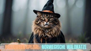 Mystische Norwegische Waldkatzen erobern Halloween -TiereXplore Norwegische Waldkatze Musik Video