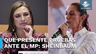 En el primer debate presidencial, Gálvez pregunta a Sheinbaum si investigaría a los hijos de AMLO