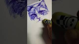 Playing with Pen️#art #penart #trending #shorts #drawing #cat #random #sketch #animals #love #cute