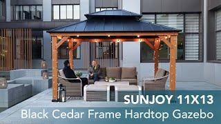 Sunjoy 11x13 DIY Wood Gazebo for Backyard/Patio/Garden | Outdoor Living Space Ideas