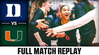 Duke vs. Miami Full Match Replay | 2024 ACC Volleyball