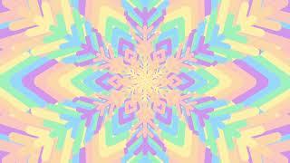 Pastel Rainbow Snowflake Tunnel VJ Loop 1 Hour HD 4K