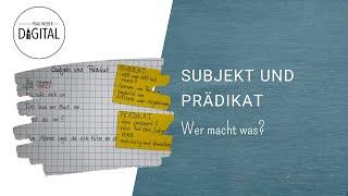 Subjekt und Prädikat. (inkl. Arbeitsblatt)